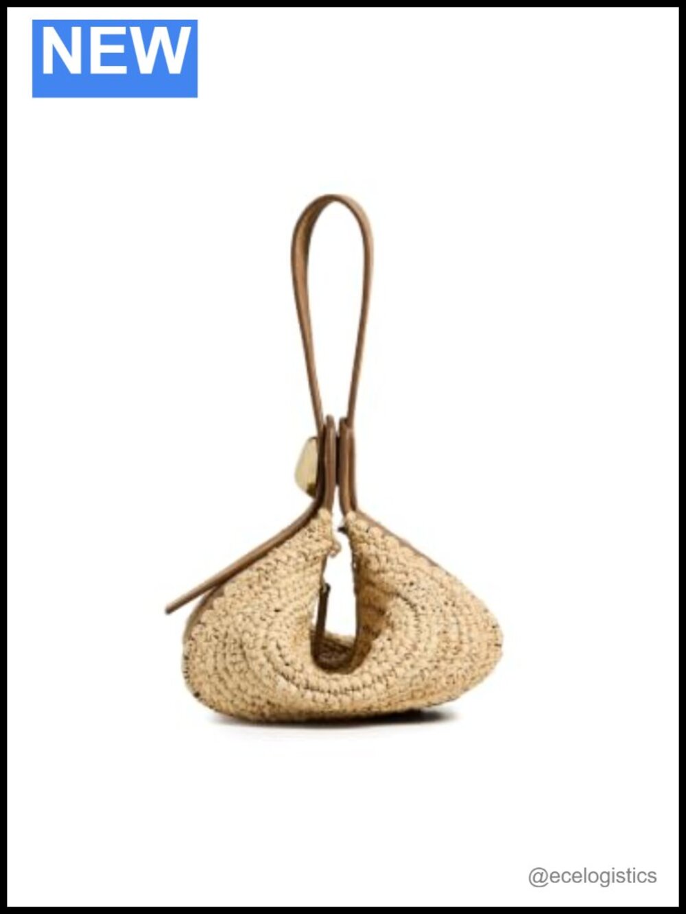 Madewell Wristlet Handbag Raffia Suede Trim Adjustable Strap